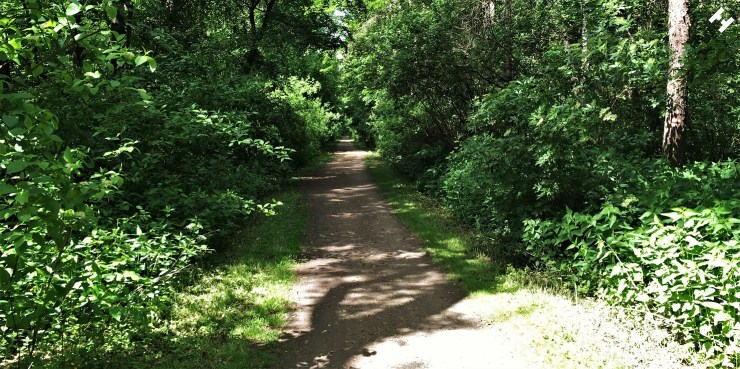 Beginn des Sahnparks auf schmalen Wegen