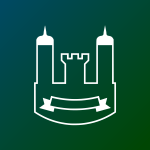 Darstellung eines Schlosses oder einer Burg welches sinnbildlich für das Burgen und Schlösserland steht