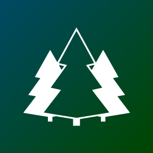 Darstellung von 3 Nadelbäumen sinnbildlich für die Wälder im Ostthüringen und Westsachsen